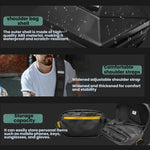 Borsa a tracolla illuminata a LED, impermeabile, ideale per attività all'aperto e moto.