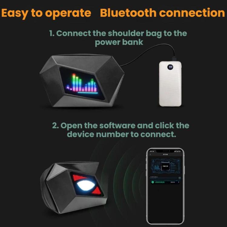Borsa a tracolla illuminata a LED, impermeabile, ideale per attività all'aperto e moto.