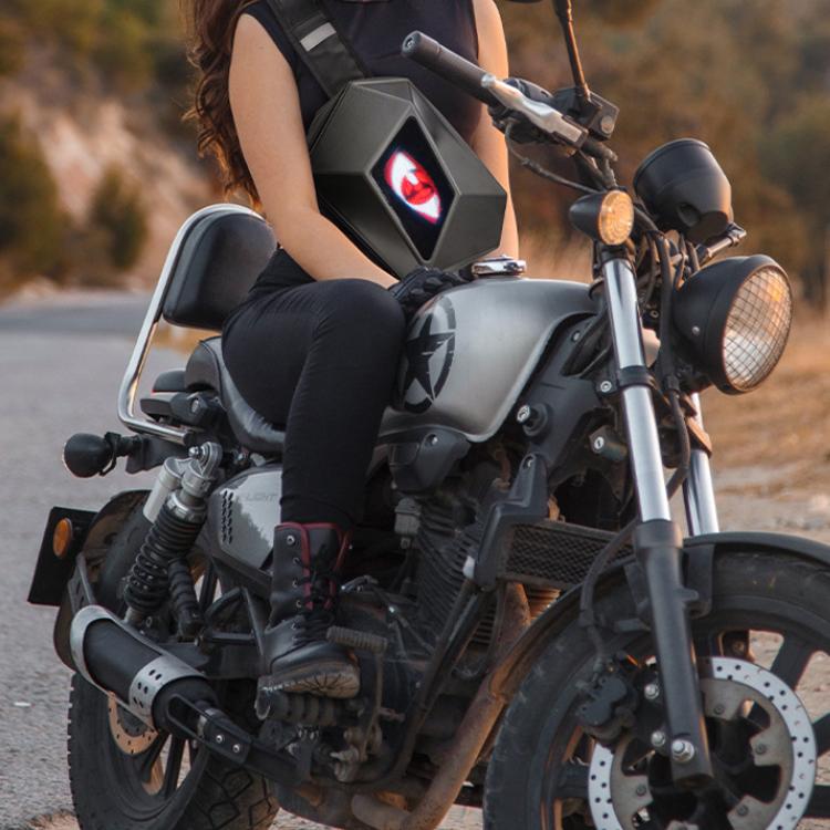 Borsa a tracolla illuminata a LED, impermeabile, ideale per attività all'aperto e moto.