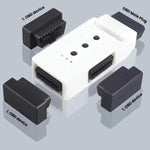 Adattatore da 1 a 3 connettori OBD2 con interruttore e splitter a 16 pin, 16-Pin Splitter
