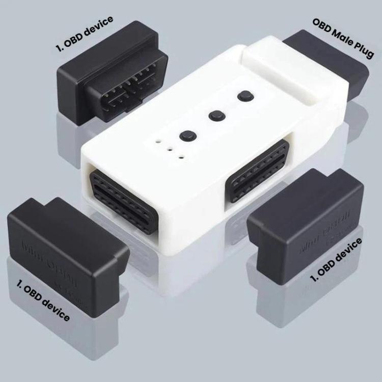 Adattatore da 1 a 3 connettori OBD2 con interruttore e splitter a 16 pin, 16-Pin Splitter