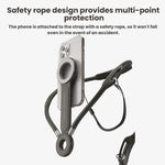 Fascia da collo per selfie da utilizzare durante le dirette streaming all'aperto e supporto magnetico per telefono.
