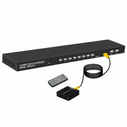 8 Input 1 Output VGA KVM Converter Multiple Computer Hosts Sharing Monitor Switcher With IR Remote Controller, FJGEAR 810UK-M