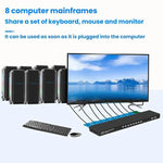 8 Input 1 Output VGA KVM Converter Multiple Computer Hosts Sharing Monitor Switcher With IR Remote Controller, FJGEAR 810UK-M