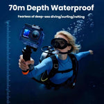 Custodia impermeabile IPX8 per DJI Osmo Action 6, resistente fino a 70 m, con doppio attacco a slitta., Waterproof Case