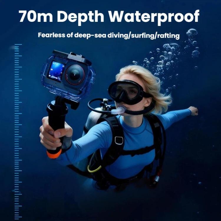 Custodia impermeabile IPX8 per DJI Osmo Action 6, resistente fino a 70 m, con doppio attacco a slitta., Waterproof Case