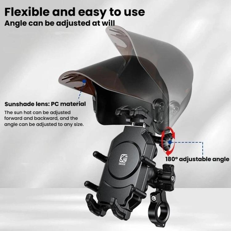 Supporto per cellulare da bici, visiera parasole, supporto per bici, casco antipioggia, Kewig ZYM-2