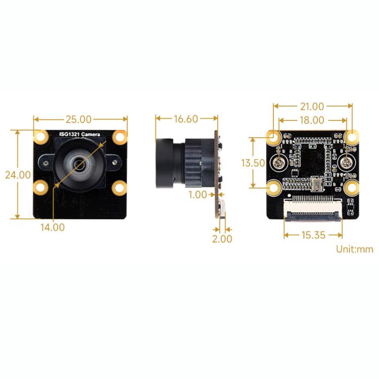 Modulo fotocamera 1,38 MP bianco e nero grandangolo 95,5°