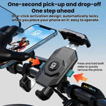 Supporto per cellulare da moto Kewig, universale, con clip a sgancio rapido., Handlebars, Rear View Mirror, Heavy-duty Clamp