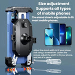 Supporto per cellulare da moto Kewig, universale, con clip a sgancio rapido., Handlebars, Rear View Mirror, Heavy-duty Clamp