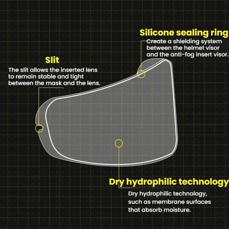 Adesivo antiappannante per casco da moto FF353/FF328/FF390/FF800/FF397, pellicola antiappannamento per lenti., 10.5 x 30cm