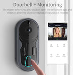 Videocitofono wireless WiFi con visione notturna intelligente, sistema di interfono vocale e monitoraggio.