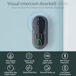 Videocitofono wireless WiFi con visione notturna intelligente, sistema di interfono vocale e monitoraggio.