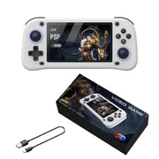 Console di gioco portatile open-source G28 con schermo HD IPS da 4,3 pollici, processore ARM Quad-Core Cortex-A7 da 1,3 GHz e 64 GB di memoria.