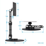 Supporto per schermo portatile VESA da 19 pollici con rotazione multiassiale regolabile., 19 Inch VESA
