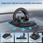 Tappetino antiscivolo per cruscotto auto, supporto di montaggio a clip per telefono con navigatore.