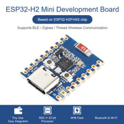 Mini scheda di sviluppo con supporto per la comunicazione wireless Bluetooth/Zigbee/Thread., WAVESHARE ESP32-H2-Zero, WAVESHARE ESP32-H2-Zero-M With Pin