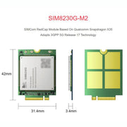 Scheda di sviluppo per gateway intelligente con modulo Qualcomm Snapdragon X35 CoreXpress RedCap., 32178