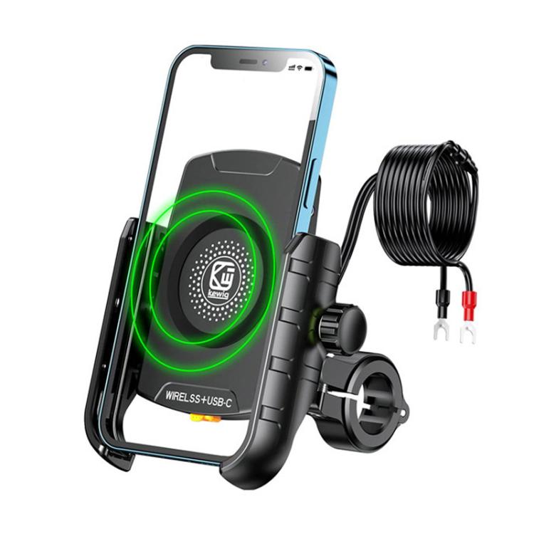 Supporto per telefono da moto con ricarica wireless 15W IP66