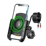 Supporto per telefono da moto Kewig M9-S con ricarica wireless da 15 W, impermeabile IP66.