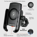 Supporto per telefono da moto Kewig M9-S con ricarica wireless da 15 W, impermeabile IP66.