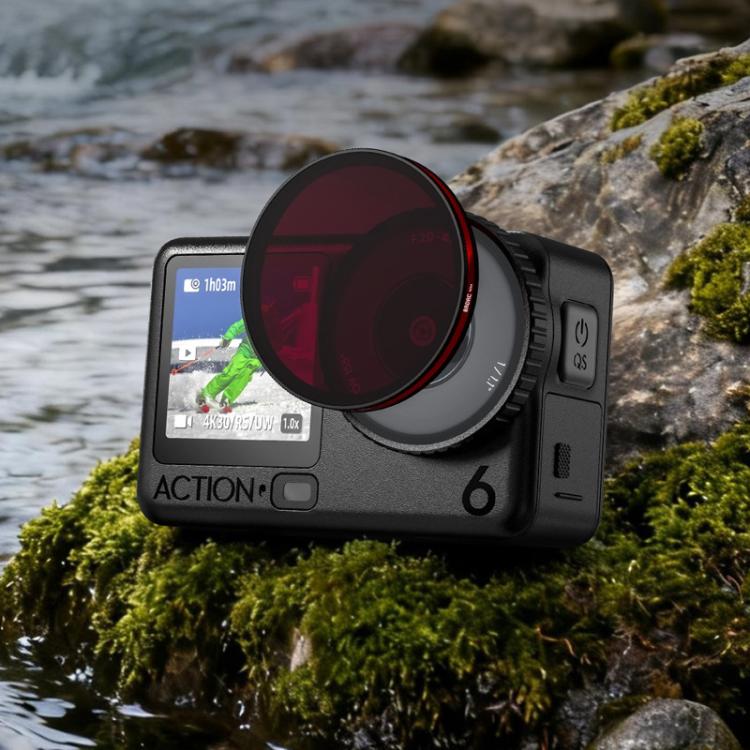 Accessori per filtro obiettivo BRDRC per DJI Osmo Action 6, UV, CPL, ND16, Black Diffusion, UV+CPL+ND16, CPL+ND16+ND32+ND64