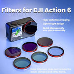 Accessori per filtro obiettivo BRDRC per DJI Osmo Action 6, UV, CPL, ND16, Black Diffusion, UV+CPL+ND16, CPL+ND16+ND32+ND64