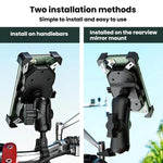 Supporto rialzato per telefono da moto, base per supporto telefono per navigatore da bicicletta, Kewig M11-C1, Kewig M11-C2