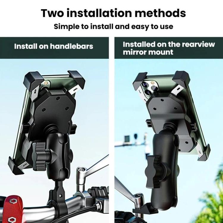 Supporto rialzato per telefono da moto, base per supporto telefono per navigatore da bicicletta, Kewig M11-C1, Kewig M11-C2