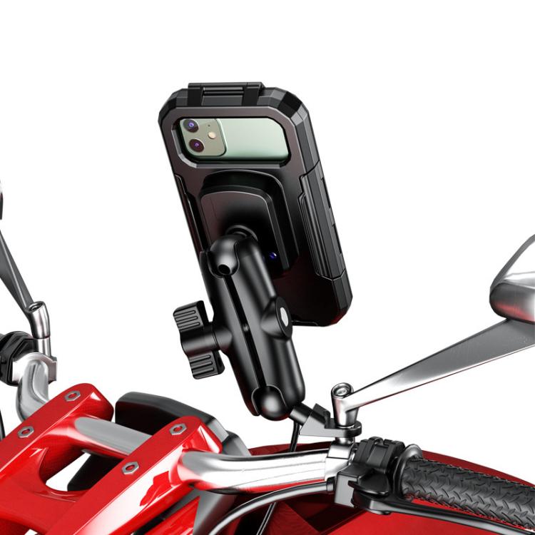 Supporto rialzato impermeabile per bicicletta con custodia impermeabile per cellulare, Large Handlebar, Large Rearview Mirror, Small Handlebar, Small Rearview Mirror