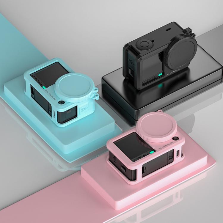 Custodia in silicone antiurto per obiettivo della fotocamera DJI Osmo Action 6 Flymile.