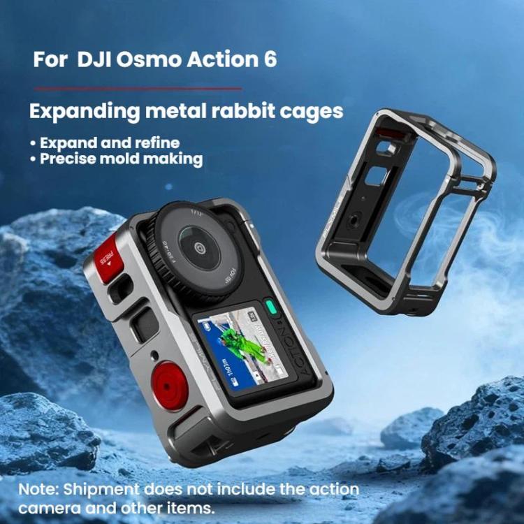 Telaio protettivo in metallo esteso per action camera DJI Osmo Action 6 Flymile., AC6009