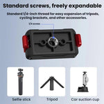 Adattatore di espansione da 1/4" per base a sgancio rapido magnetico DJI Osmo Action 6 / Nano Flymile, For DJI Osmo Action 6 / Nano