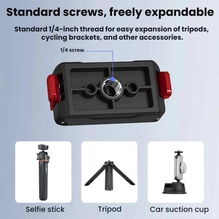 Adattatore di espansione da 1/4" per base a sgancio rapido magnetico DJI Osmo Action 6 / Nano Flymile, For DJI Osmo Action 6 / Nano