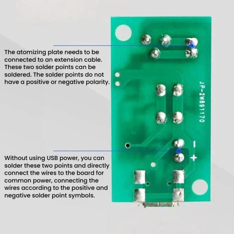 Umidificatore USB Modulo spray Atomizzatore IC Circuito di pilotaggio, Micro, Type-C