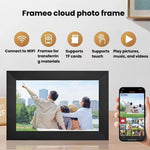 Cornice digitale touch WiFi da 10,1 pollici, orientamento orizzontale/verticale, con funzione di trasferimento foto e display intelligente.