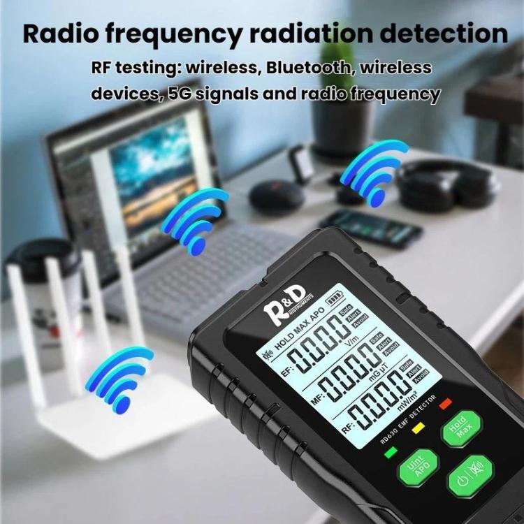 R&D INSTRUMEMS RD630 3 in 1 Rilevatore di campo elettrico, campo magnetico, RF e tester di radiazioni elettromagnetiche, RD630