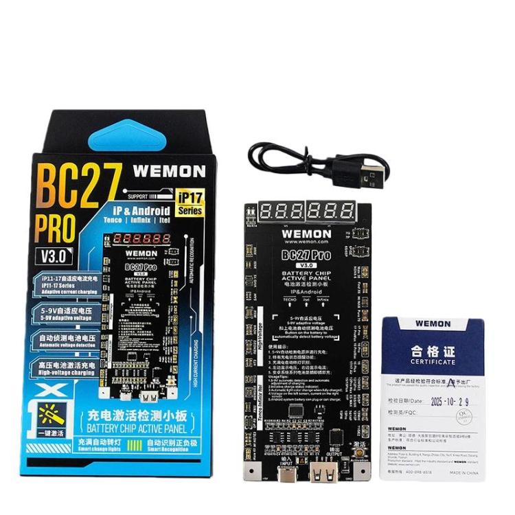 Scheda di attivazione batteria WOMEN BC27 Pro V3.0 per iPhone serie 6-17 e dispositivi Android, BC27 Pro V3.0