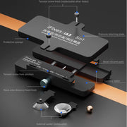Morsetto universale per la riparazione di telefoni, per la rimozione del coperchio posteriore della batteria, con sistema di fissaggio a pressione., iFixes iA3 3-in-1