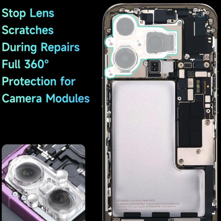 Copertura magnetica per obiettivo fotocamera ycs per iPhone, copertura protettiva per riparazione e saldatura di obiettivi doppi/tripli.