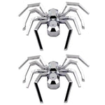 2 pezzi Emblema ragno metallico generale per auto Adesivo decorativo 3D per auto, Metallic Spider