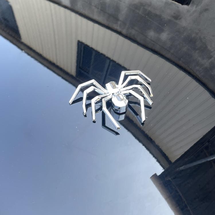 2 pezzi Emblema ragno metallico generale per auto Adesivo decorativo 3D per auto, Metallic Spider