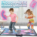 Tappetino da gioco Dancing Challenge, tappetino da ballo wireless, gamepad per doppio giocatore, 120x95cm