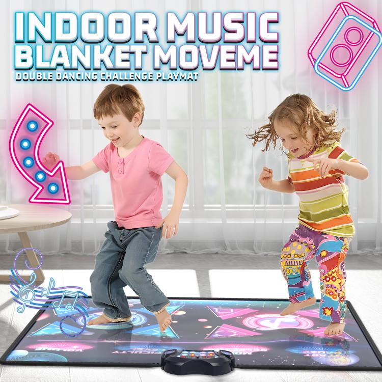 Tappetino da gioco Dancing Challenge, tappetino da ballo wireless, gamepad per doppio giocatore, 120x95cm