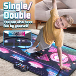 Tappetino da gioco Dancing Challenge, tappetino da ballo wireless, gamepad per doppio giocatore, 120x95cm