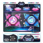 Tappetino da gioco Dancing Challenge, tappetino da ballo wireless, gamepad per doppio giocatore, 120x95cm