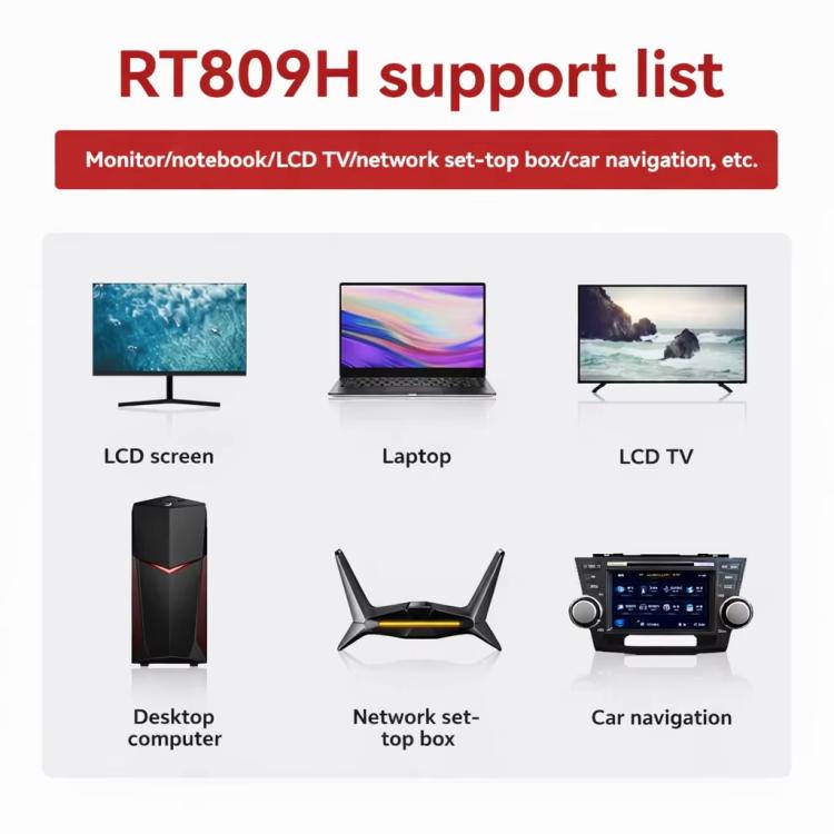 RT809H Programmatore universale EMMC, lettore/scrittore ISP online per TV LCD e laptop, RT809H