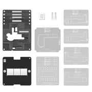 AMAOE X-16 Serie 28-in-1 Set di piattaforme per semina in latta con base magnetica, piastra di posizionamento, strato intermedio, rete di stagno per saldatura.