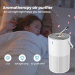 K802-1 Purificatore d'aria domestico con comandi touch, bassa rumorosità e luce LED, aromaterapia per eliminare gli odori., K802-1