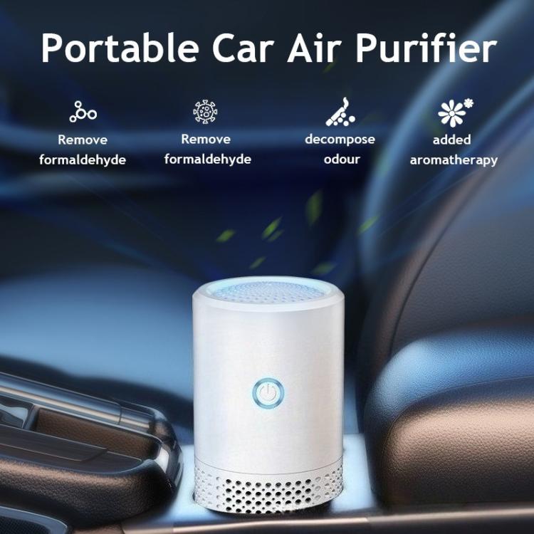 Purificatore d'aria portatile ricaricabile GL-608 per auto, a ioni negativi, per formaldeide e fumo passivo., GL-608